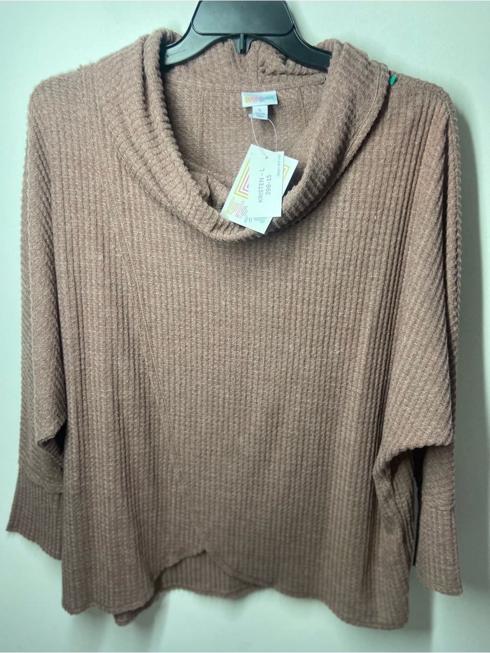 LuLaRoe Ribbed Cowl Neck Sweater - Taupe